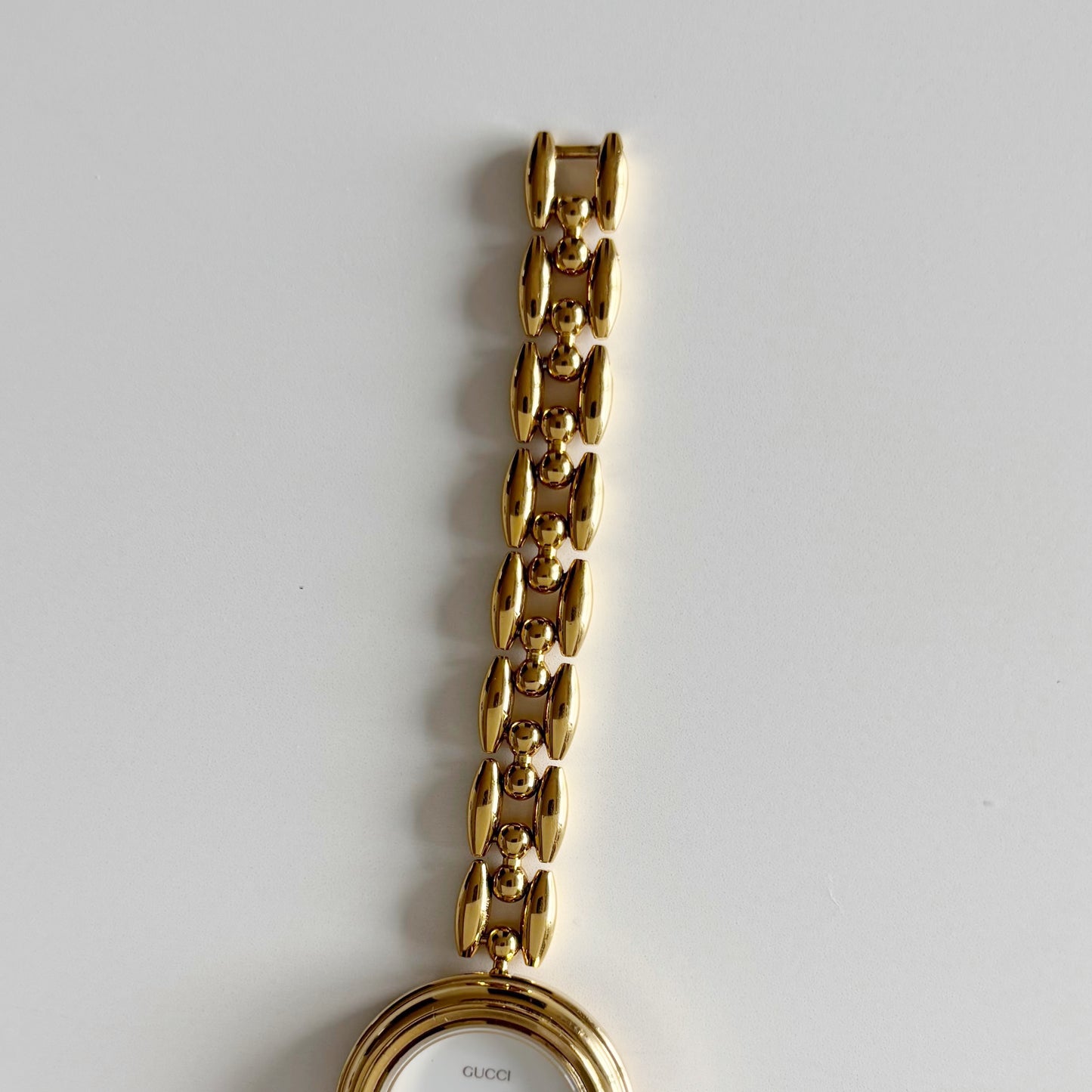 Gucci 1990s Interchangeable Bezel Gold Plated Watch with 6 bezels, case (160mm)