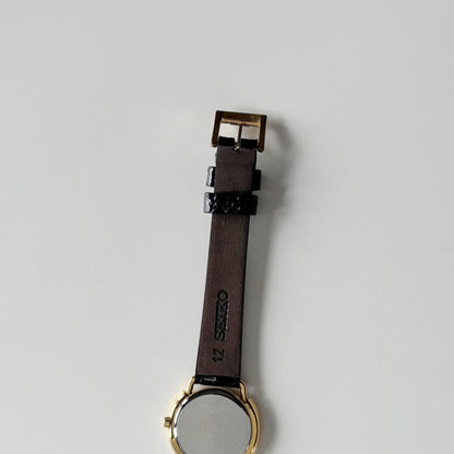 Dior 1990s Round Dial Gold Plated Watch