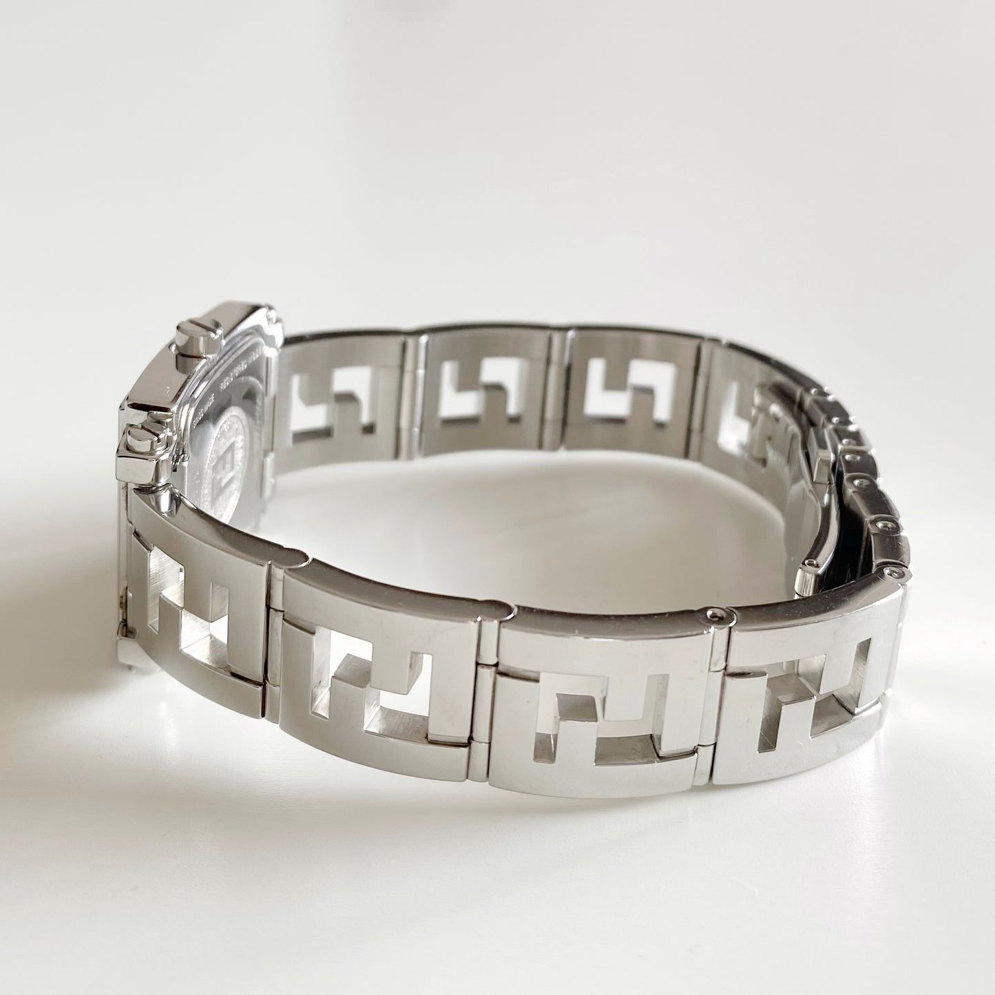 Fendi 1990s Square Dial Stainless steel Watch