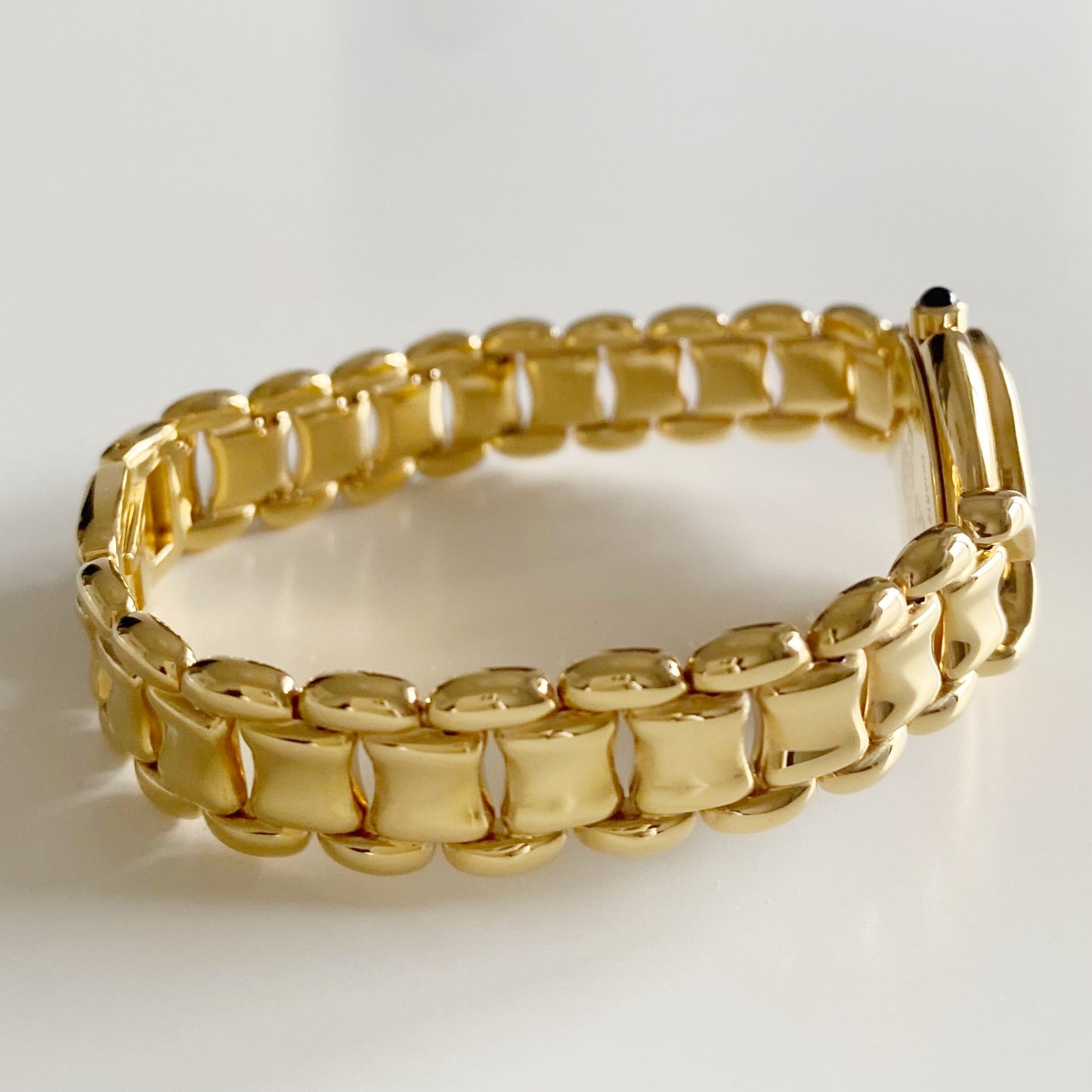 Fendi 1990s Seashell Dial Gold Plated Watch