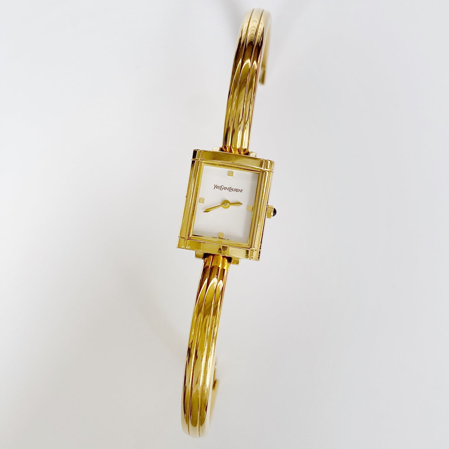 Yves Saint Laurent 1990s Gold Plated Bangle Watch