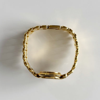 Fendi 1990s Seashell Dial Gold Plated Watch