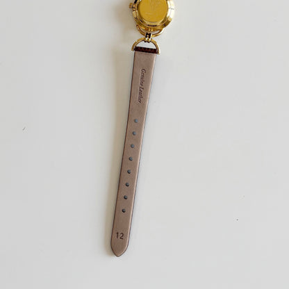 Gucci 1990s Gold Dial Horsebit Gold Plated Watch