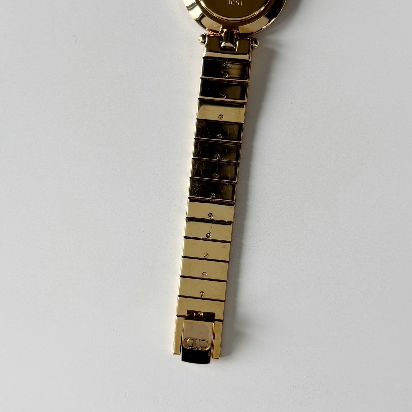 Dior 1990s Round Dial Gold Plated Watch