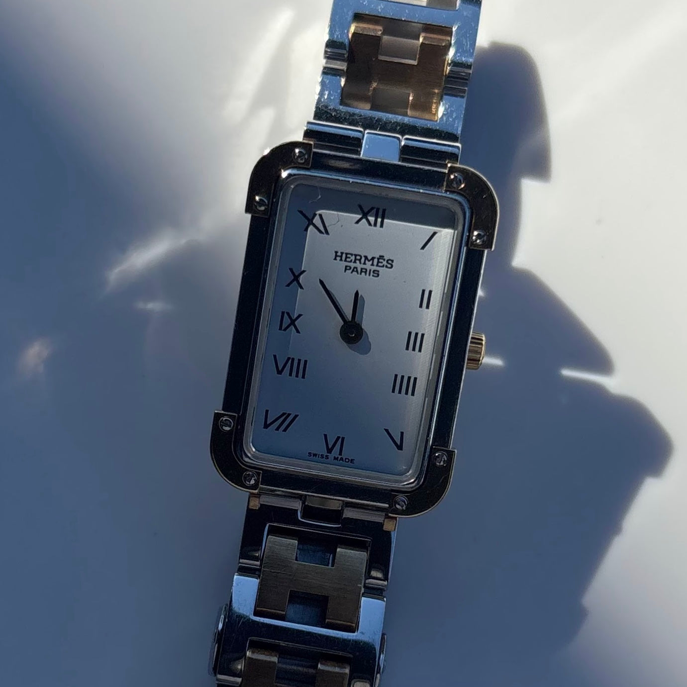 Hermes 1990s Croisier Two Tone Watch