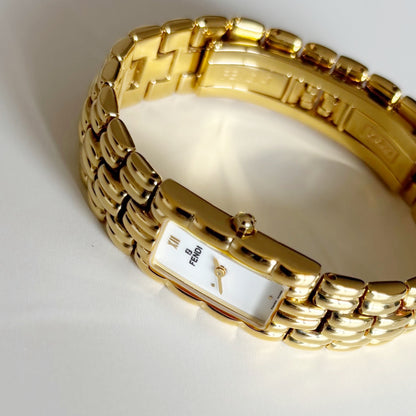 Fendi 1990s Gold Plated Watch