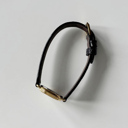 Dior 1990s Round Dial Gold Plated Watch