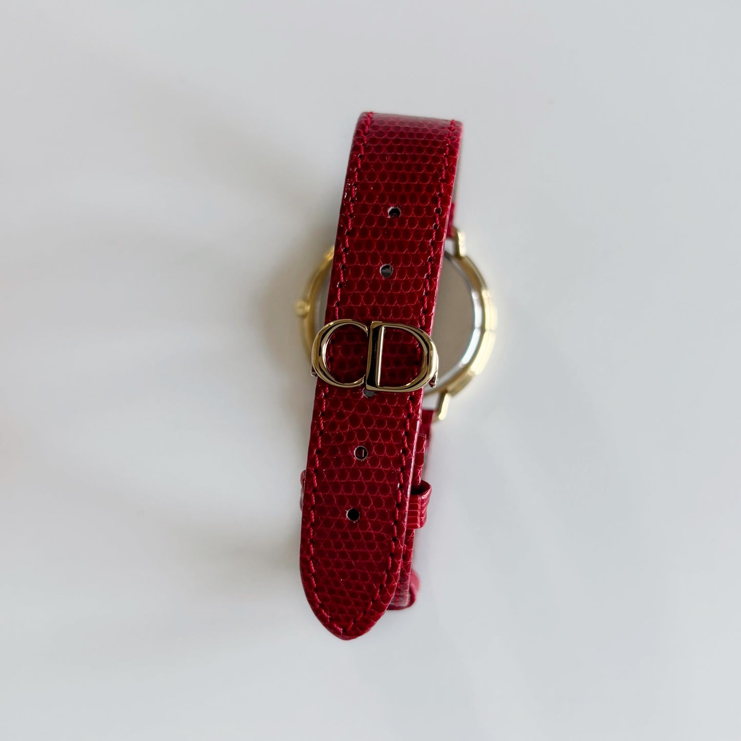 Dior 1990s Seashell Dial Round Gold Plated Watch (Large)