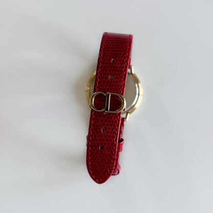 Dior 1990s Seashell Dial Round Gold Plated Watch (Large)