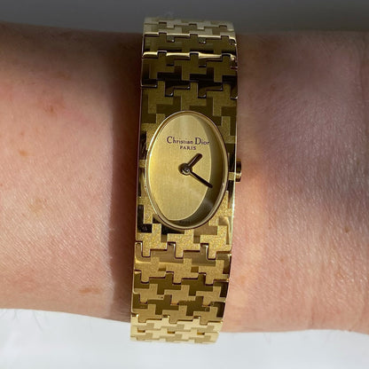 Dior Early 2000s Miss Dior Gold Plated Watch