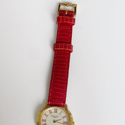 Dior 1990s Seashell Dial Round Watch