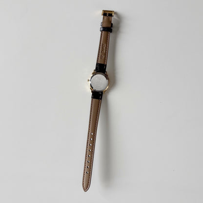 Dior 1990s Date CD Logo Round Dial Gold Plated Watch