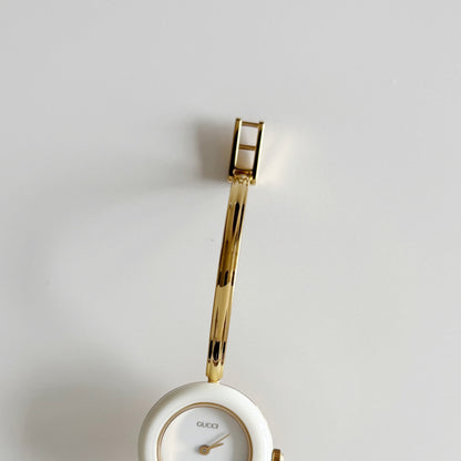 Gucci 1990s Interchangeable Bezel Gold Plated Watch with 12 bezels, case (Small)