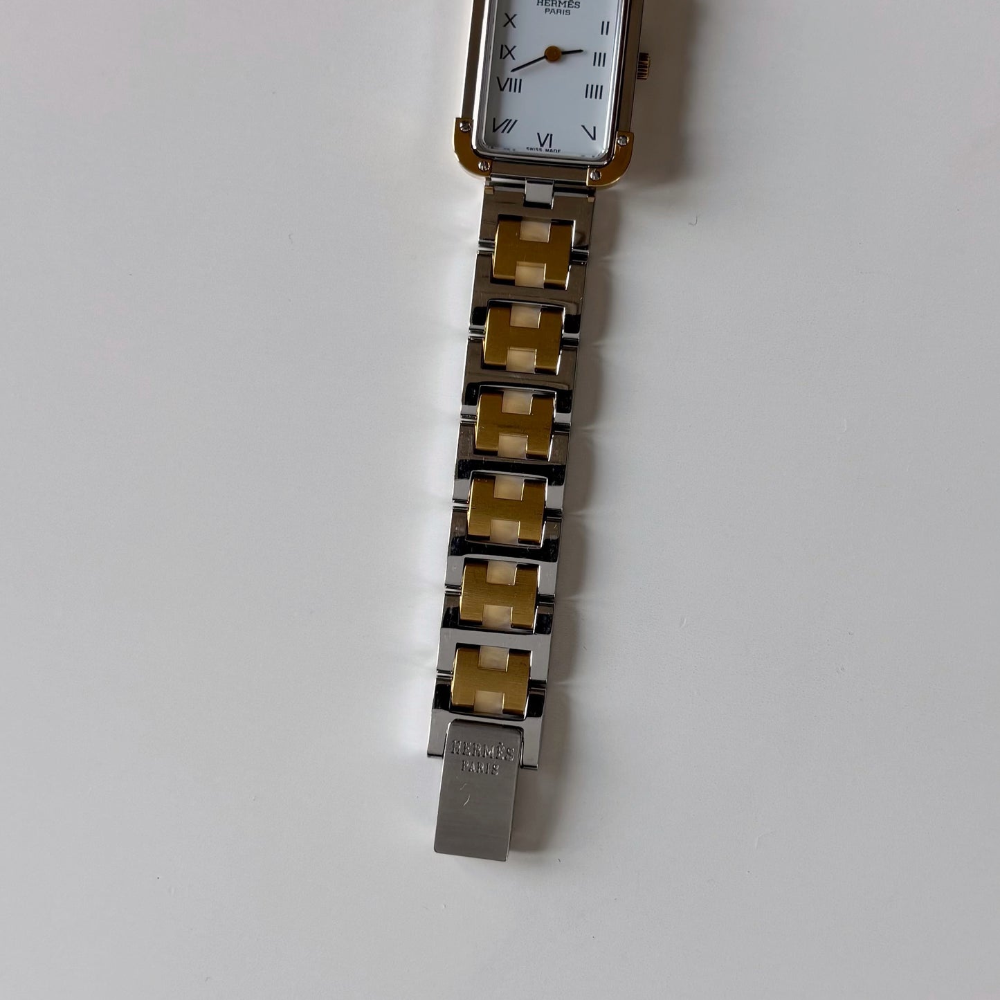 Hermes 1990s Croisier Two Tone Watch