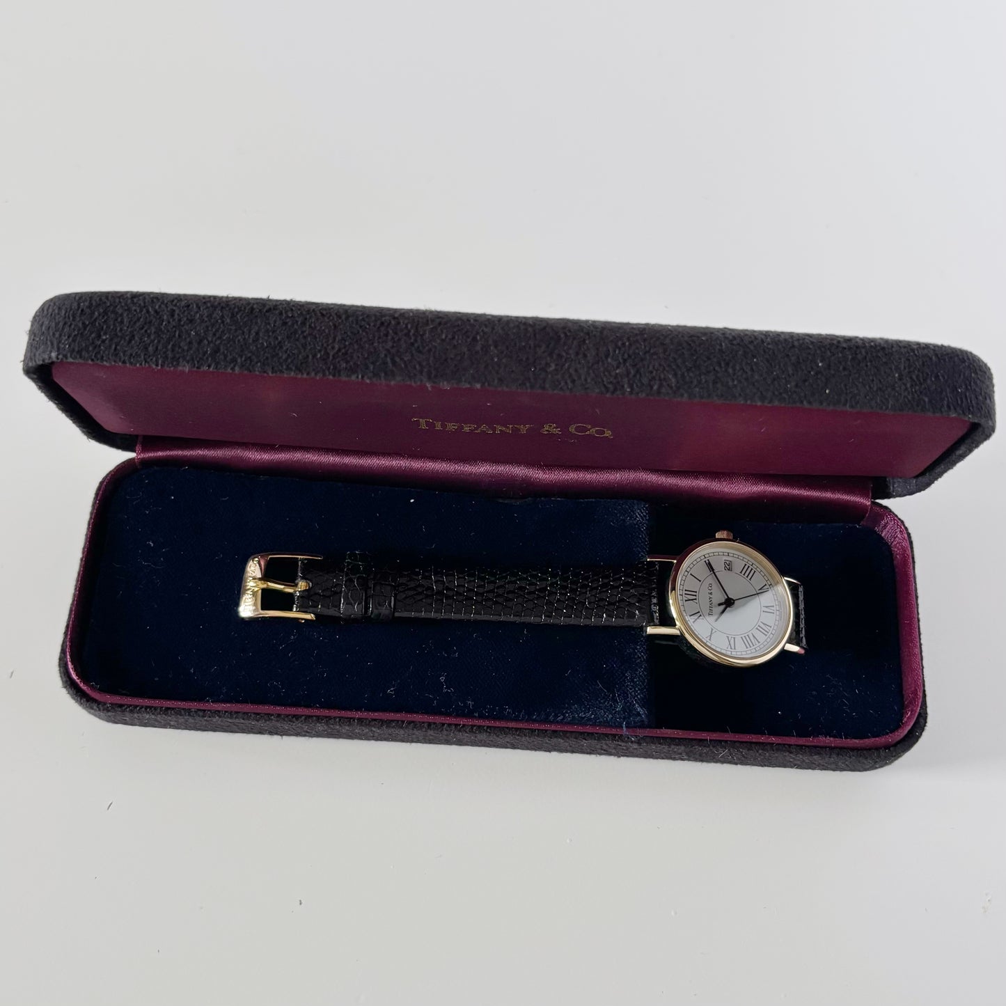 Tiffany 1990s 14K Solid Gold Round Watch