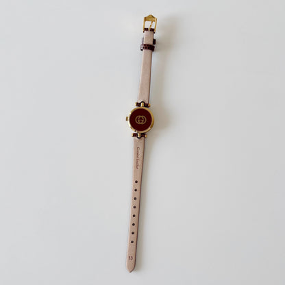 Gucci 1980s Sherry Round Dial Gold Plated Watch