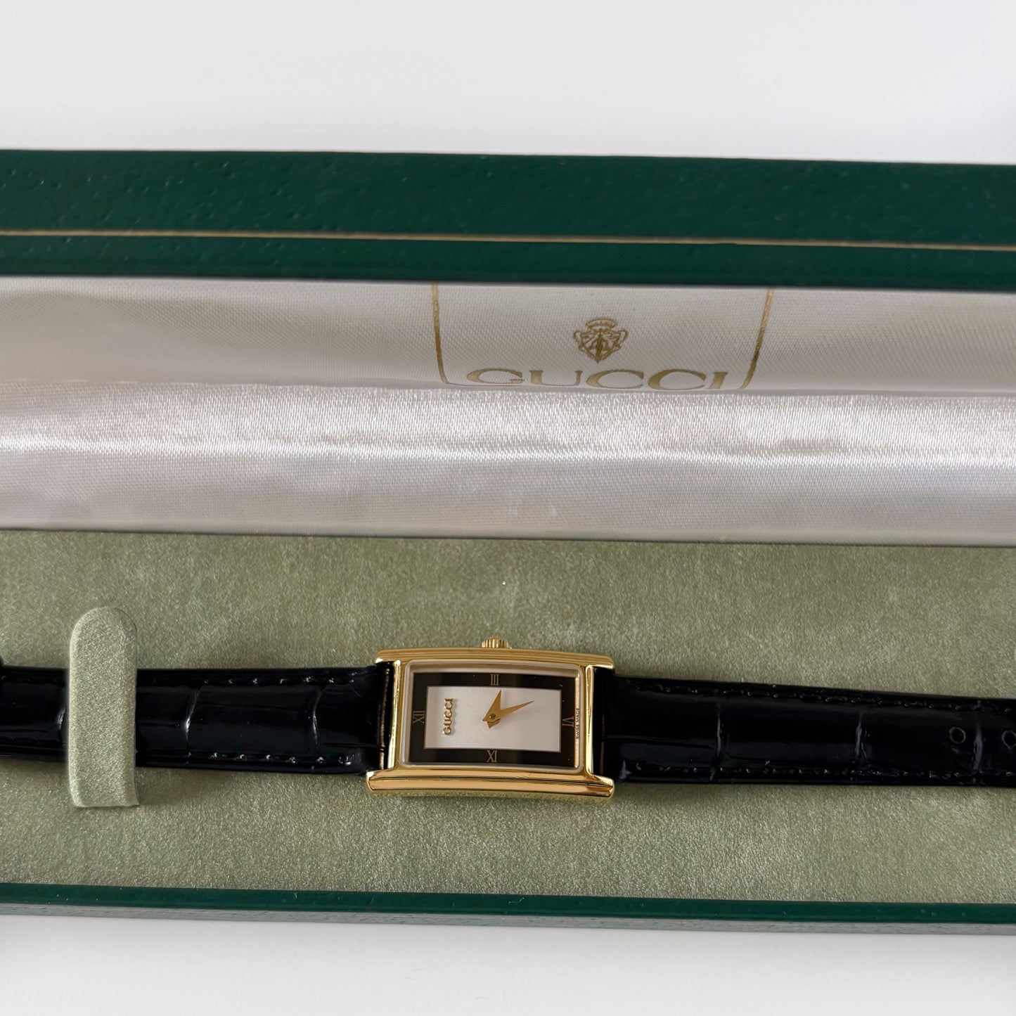 Gucci 1990s Tank Gold Plated Watch