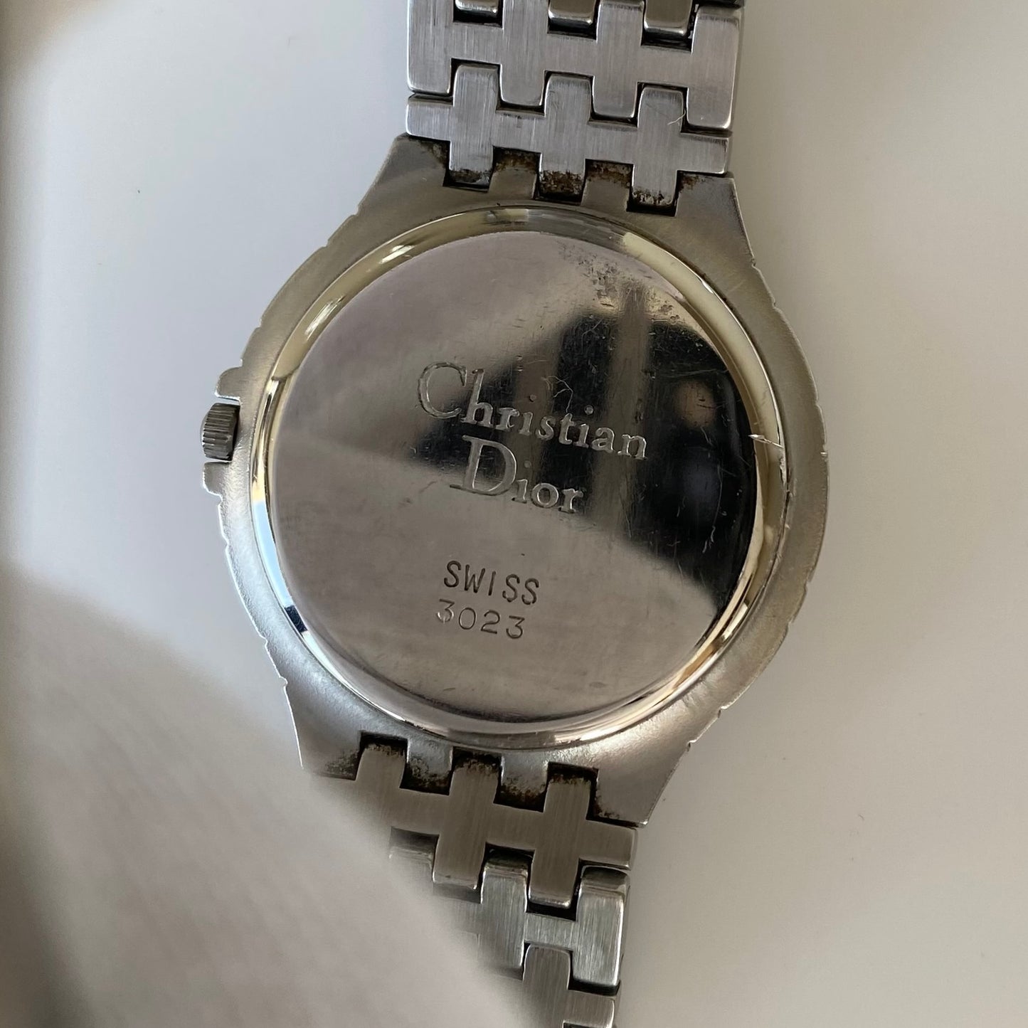 Dior 1990s Date Silver Watch