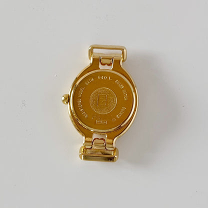 Fendi 1990s Interchangeable Strap Gold Plated Watch with 5 straps, case