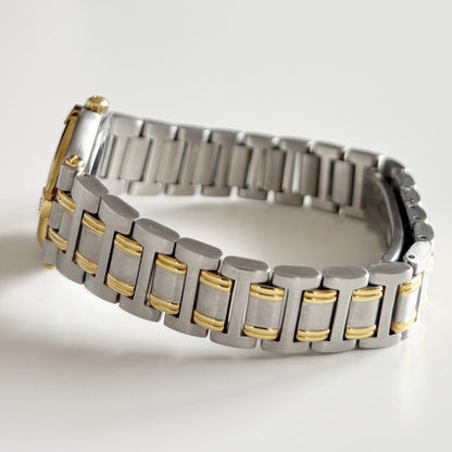 Gucci 1990s Date Round Dial Two Tone Watch