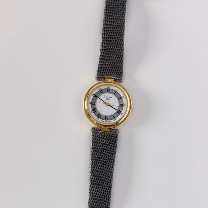 Dior 1990s Round Dial Gold Plated Watch (Large)