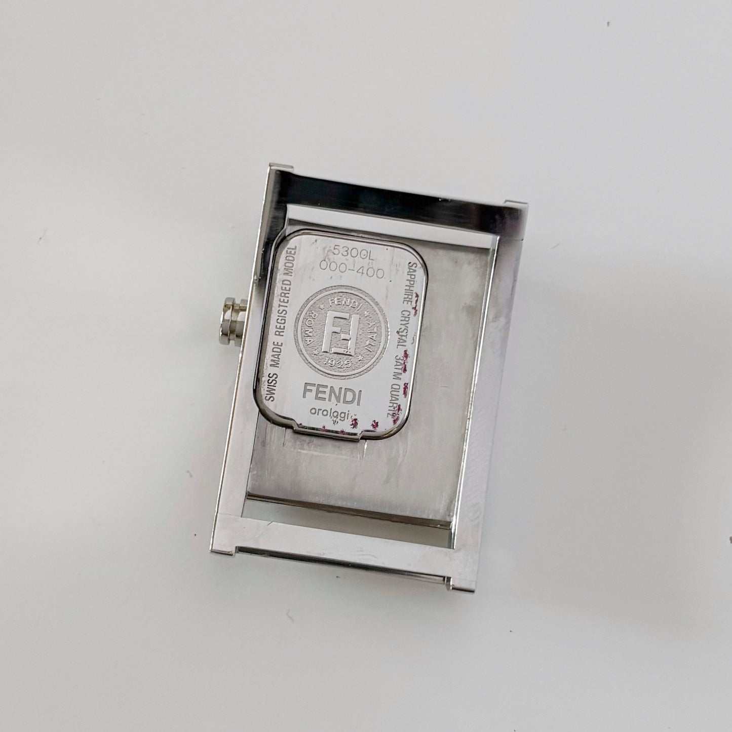 Fendi 1990s Interchangeable Belt Seashell Dial Watch