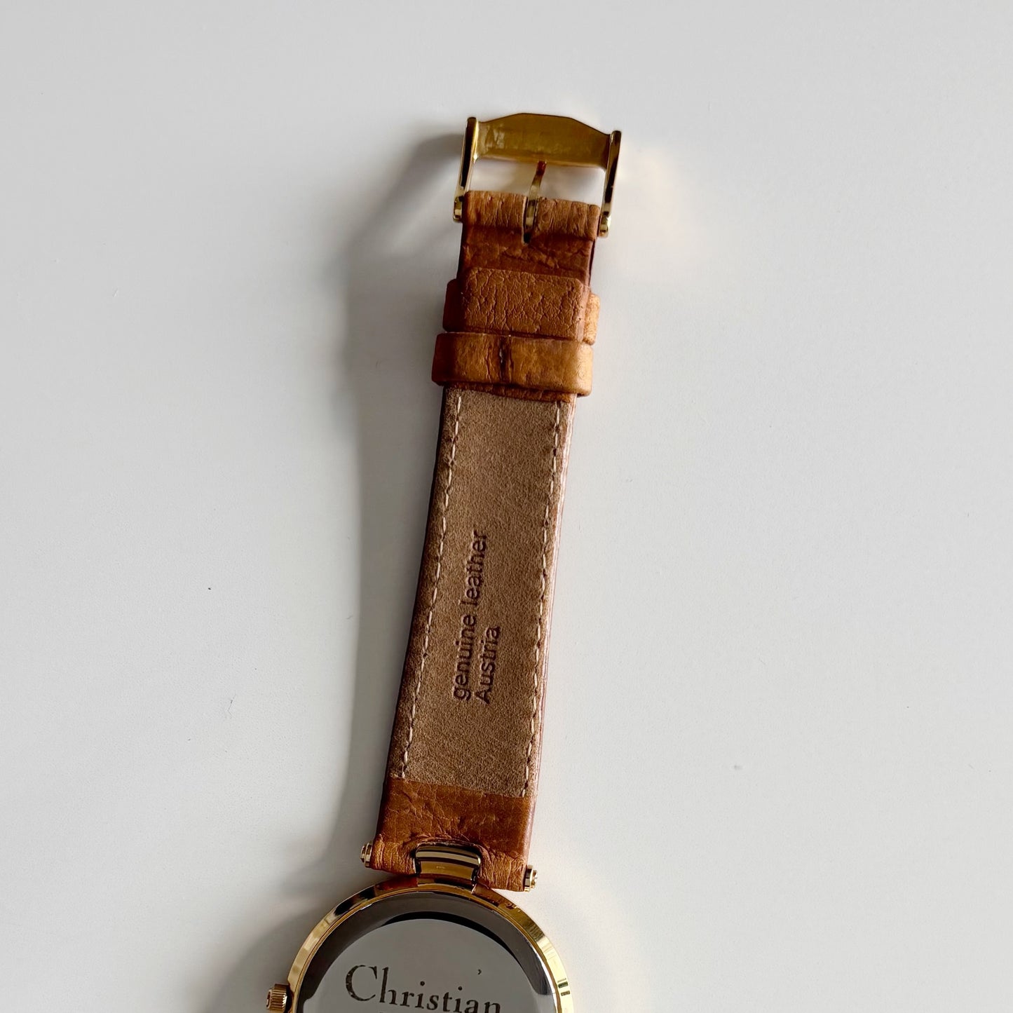 Dior 1990s Round Dial Gold Plated Watch (Large)