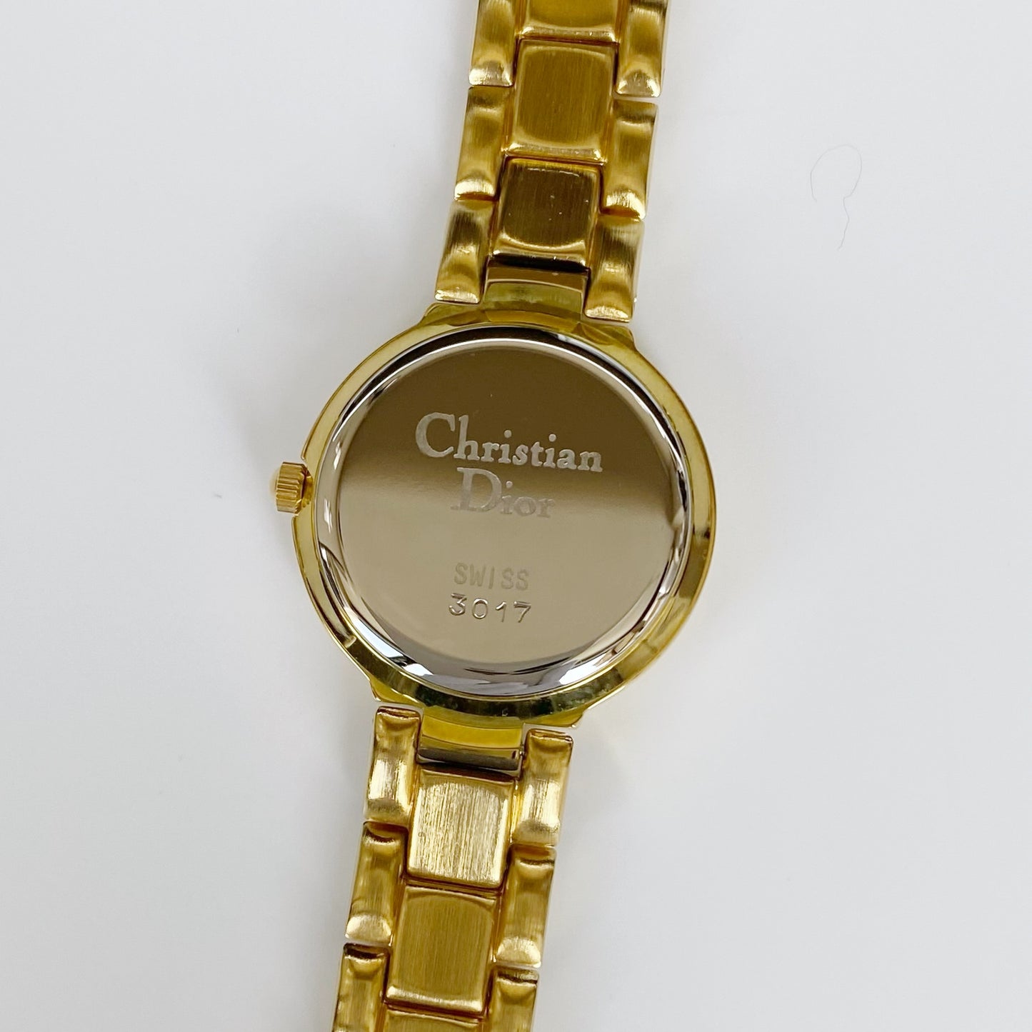 Dior 1990s Gold Plated Round Watch