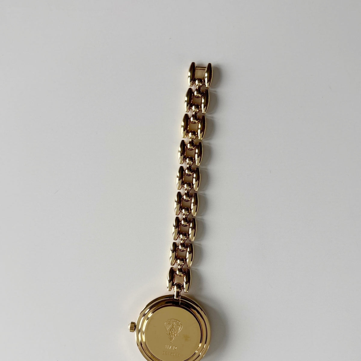 Gucci 1990s Interchangeable Bezel Gold Plated Rice Chain Watch with 6 bezels, case (165mm)