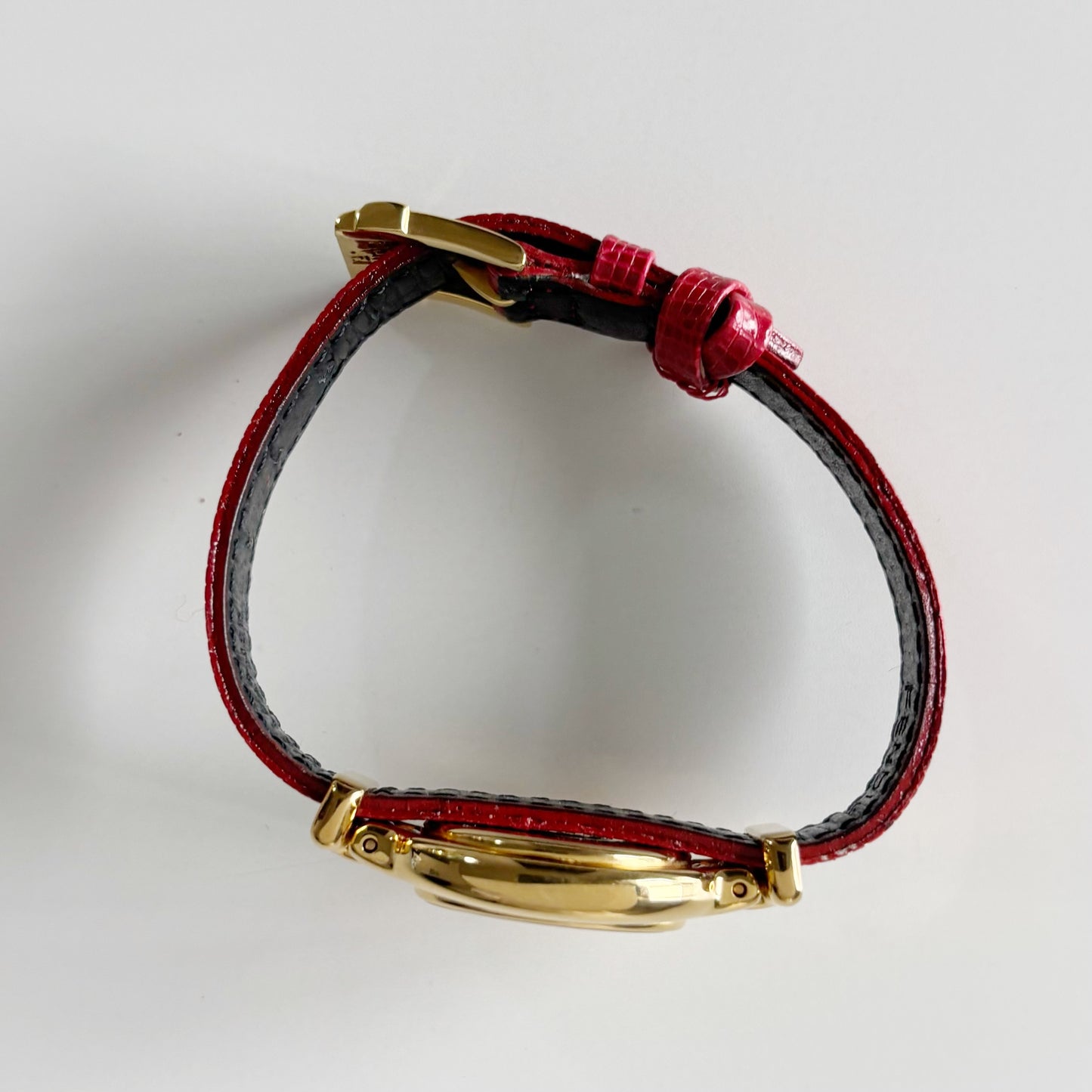 Fendi 1990s Interchangeable Strap Gold Plated Watch with 5 straps, case