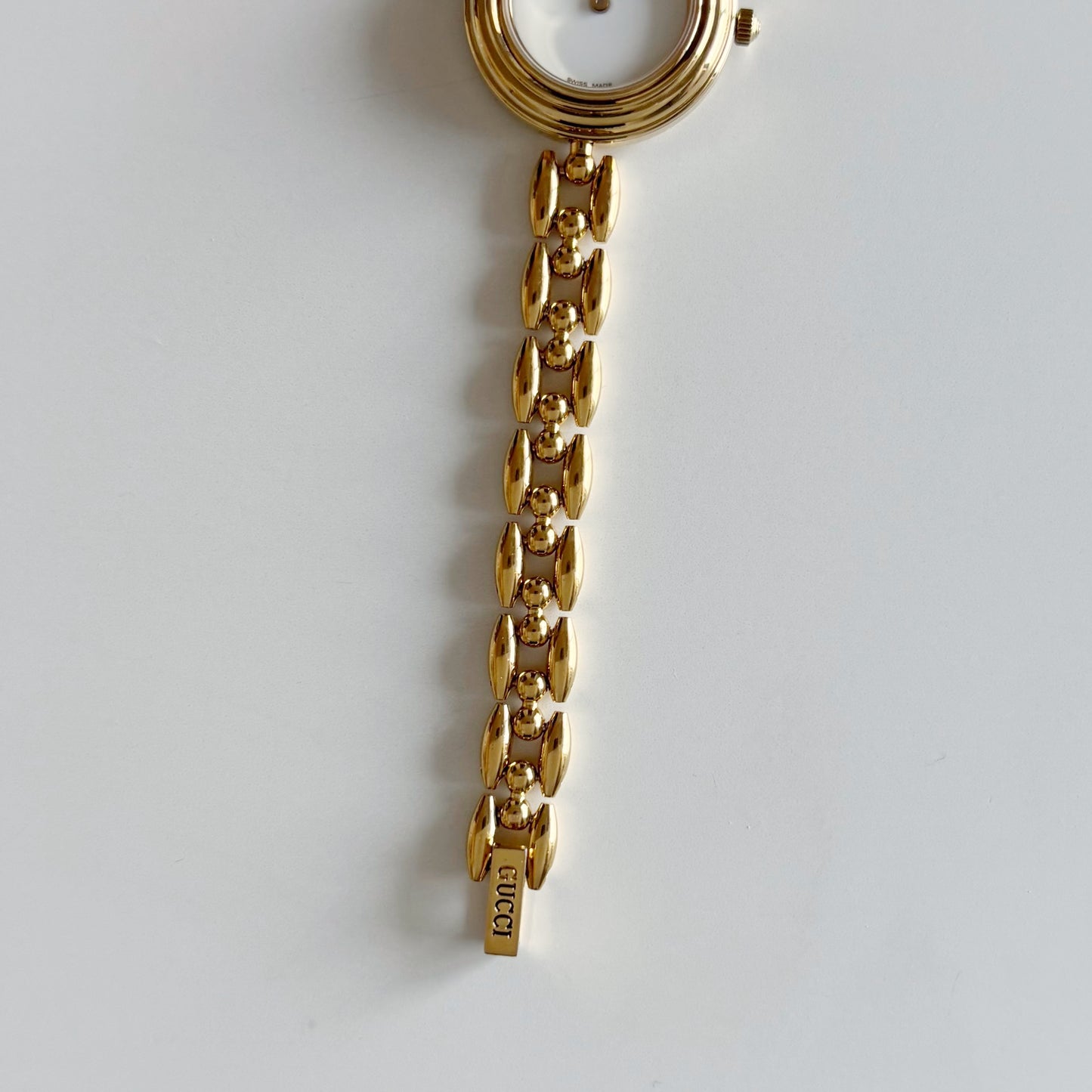 Gucci 1990s Interchangeable Bezel Gold Plated Watch with 6 bezels, case (160mm)