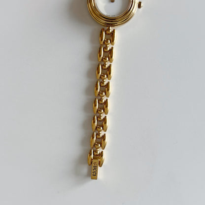 Gucci 1990s Interchangeable Bezel Gold Plated Watch with 6 bezels, case (160mm)