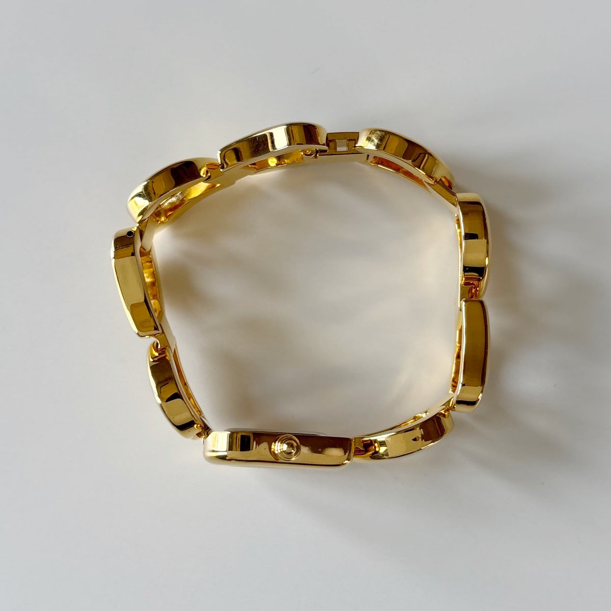 Yves Saint Laurent 1990s Heart  Dial Band Gold Plated Watch
