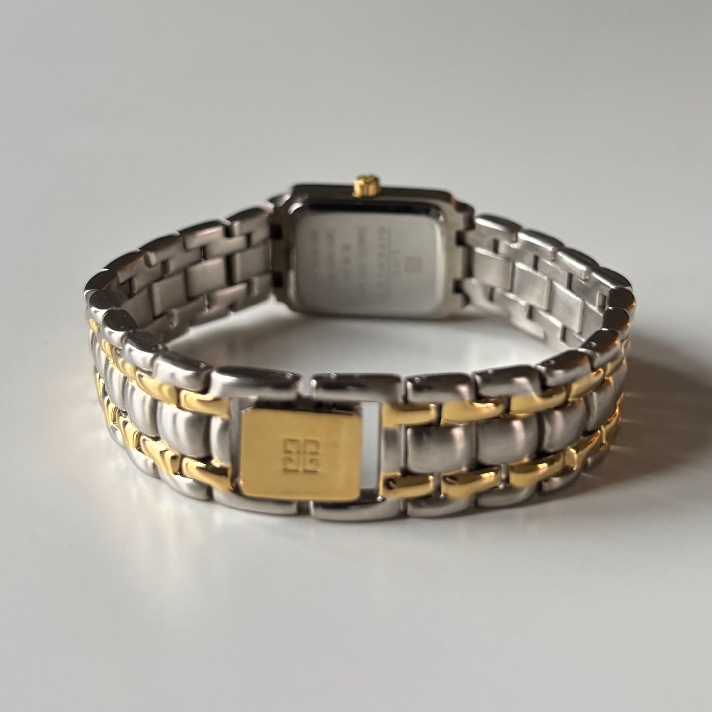 Givenchy 1990s Tank Two Tone Watch