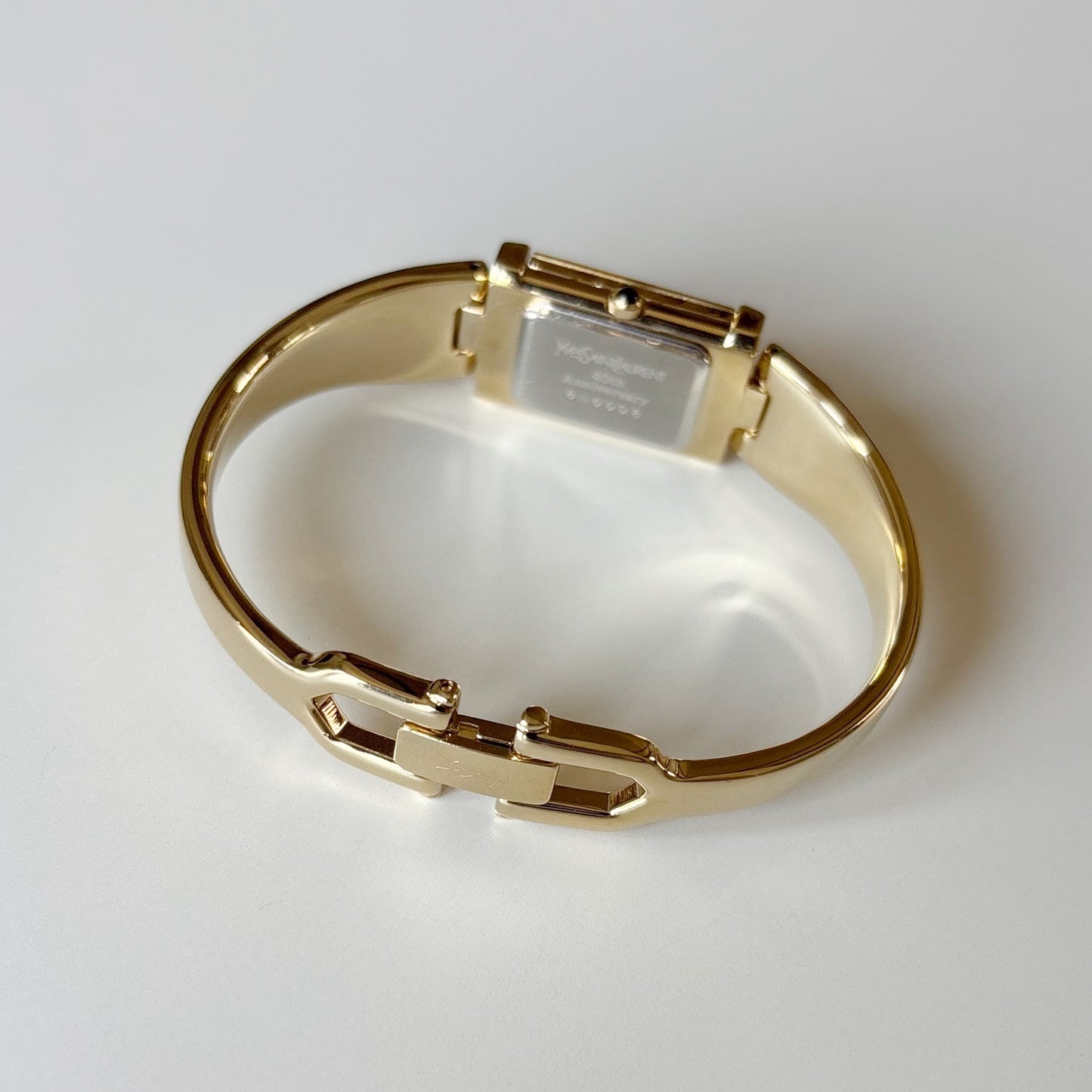 Yves Saint Laurent 1990s Peek a boo Gold Plated Bangle Watch