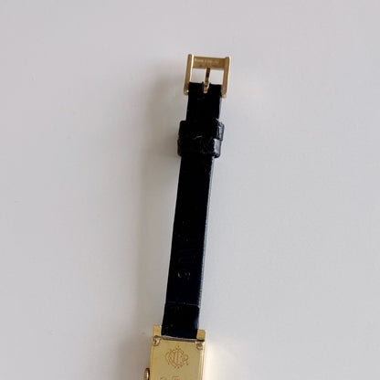 Dior 1990s La Parisienne  18K Solid Gold Case Tank Watch