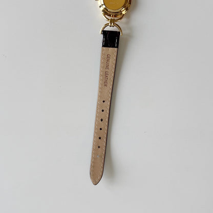 Gucci 1990s Gold Dial Horsebit Gold Plated Watch