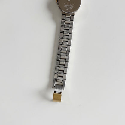 Yves Saint Laurent 1990s Round Dial Two Tone Watch