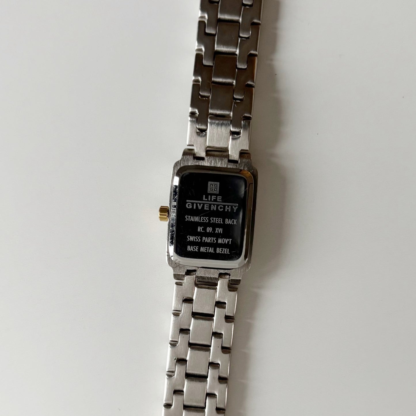Givenchy 1990s Tank Two Tone Watch