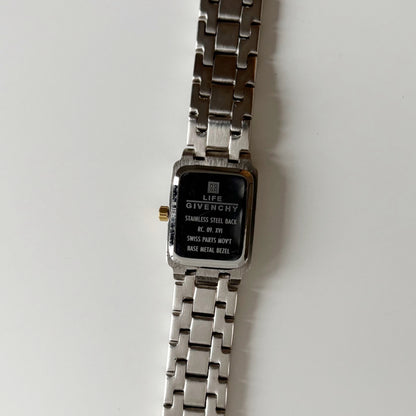 Givenchy 1990s Tank Two Tone Watch
