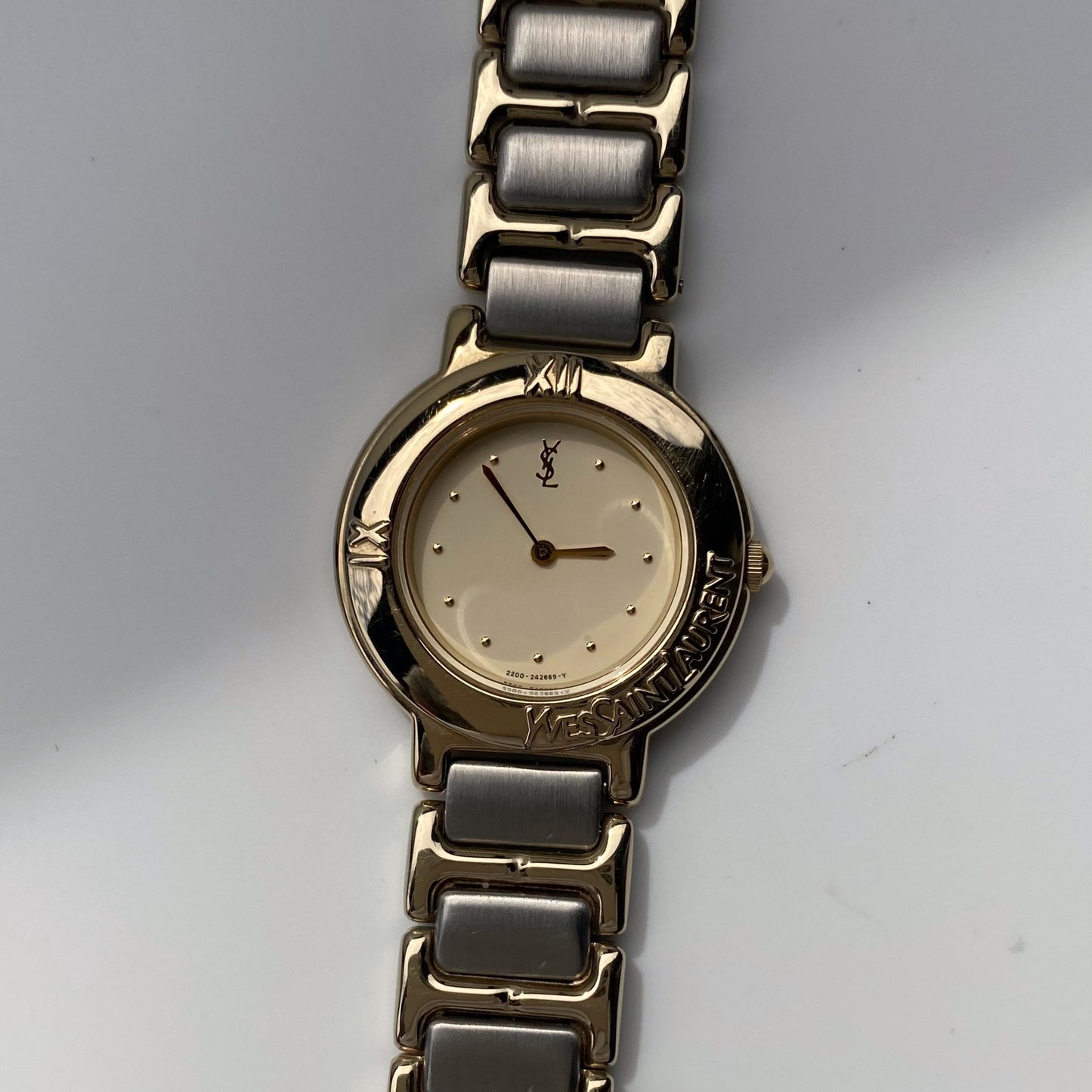 Yves Saint Laurent 1990s Two Tone Watch
