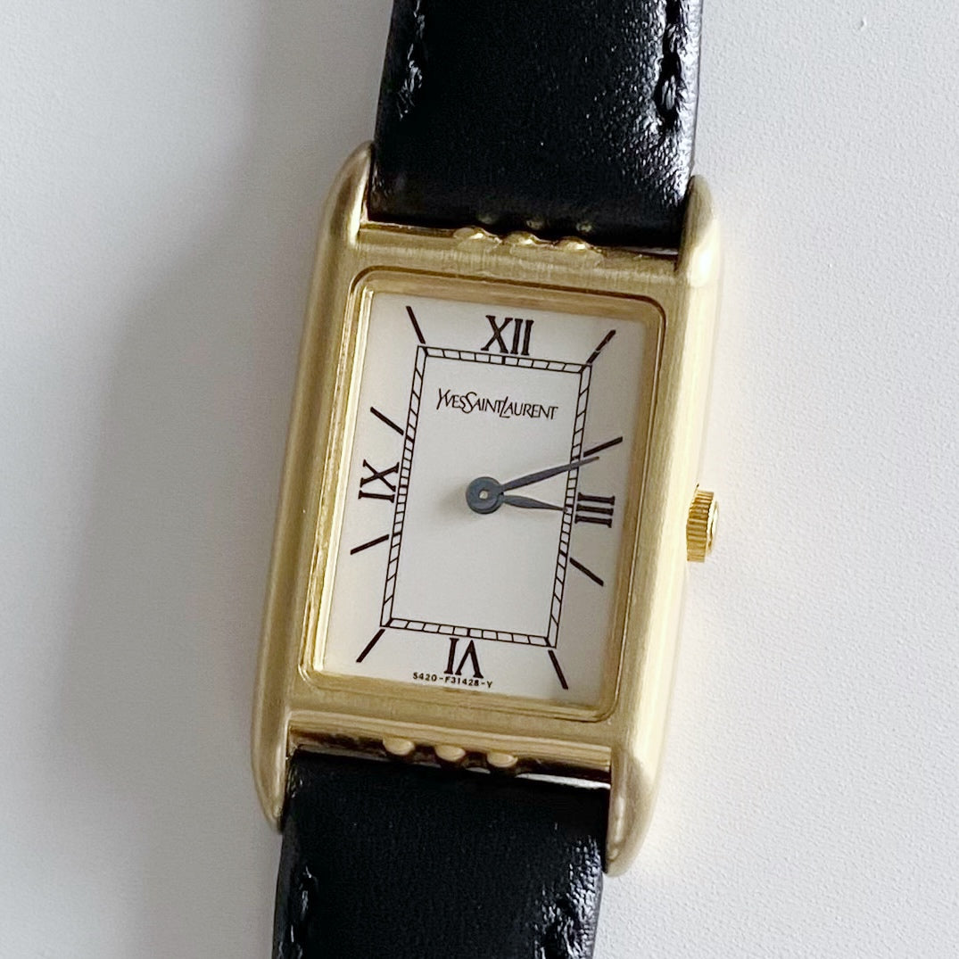 Yves Saint Laurent 1980s Tank Watch