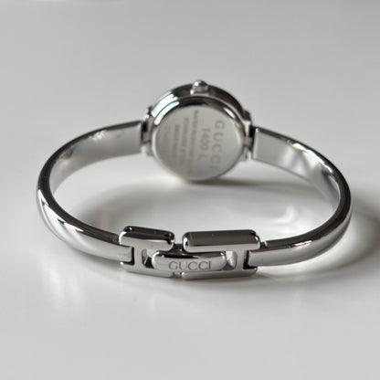 Gucci 1990s Round Dial Stainless steel Bangle Watch