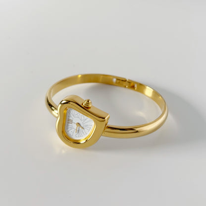 Yves Saint Laurent 1990s Heart Shaped Dial Gold Plated Watch