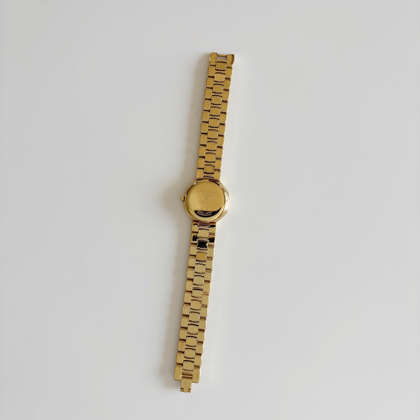 Dior 1990s Octagon Gold Plated Watch