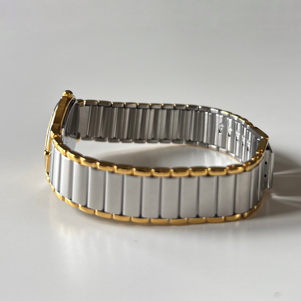 Yves Saint Laurent 1990s Round Dial Two Tone Gold Plated Watch