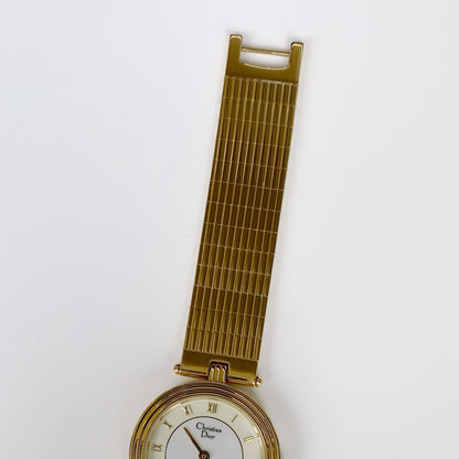 Dior 1990s Gold Plated Round Watch