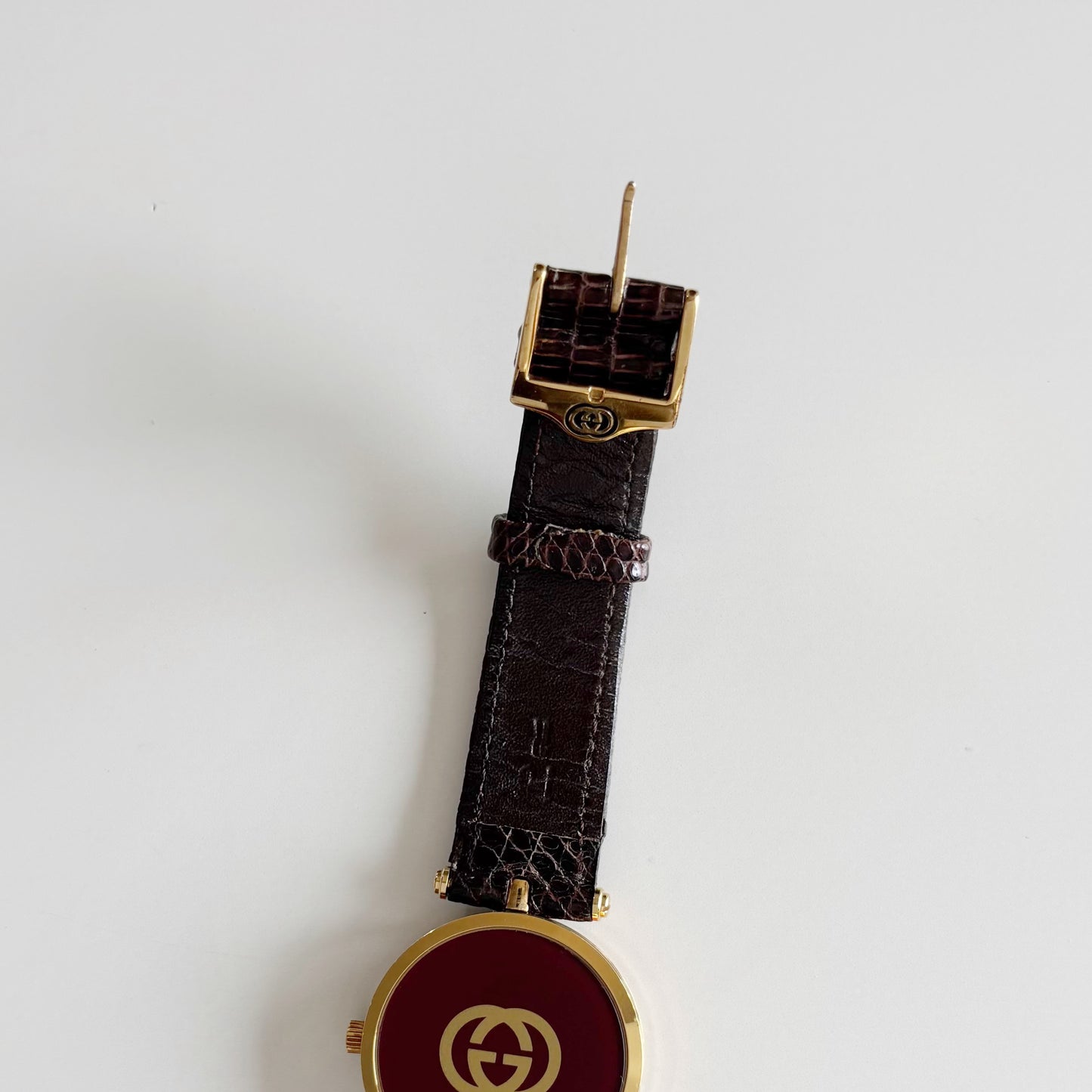 Gucci 1980s Sherry Round Dial Gold Plated Watch (Large)