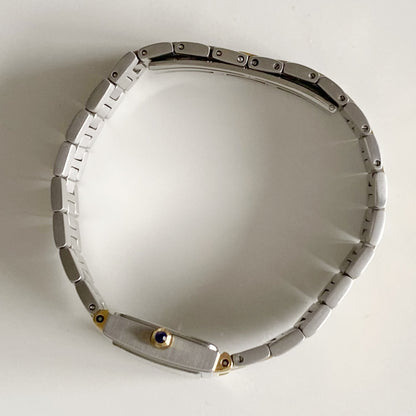 Givenchy 1990s Square Dial Two Tone Watch