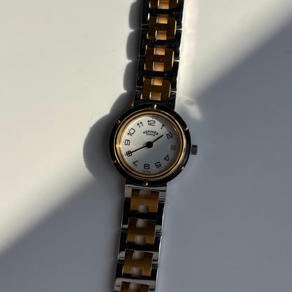 Hermes 1990s Clipper Two Tone Watch